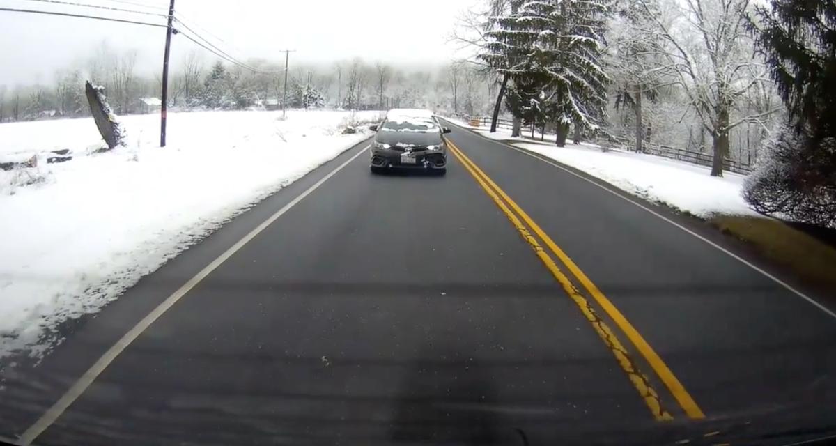 VIDEO - Voilà pourquoi il est interdit de rouler avec de la neige sur le toit