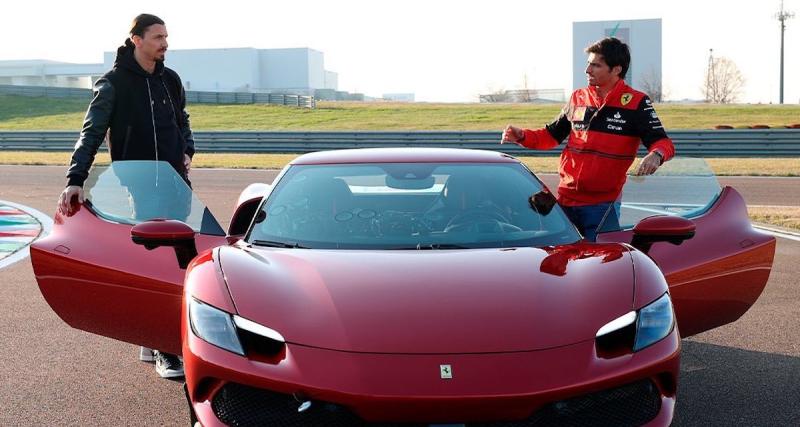 - Zlatan Ibrahimovic fait un tour de Ferrari sur circuit avec les pilotes de la Scuderia, il fait toujours autant le malin