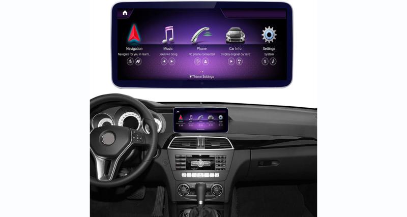 Road Top commercialise un système multimédia Android “plug and play” pour la Mercedes Classe C W204
