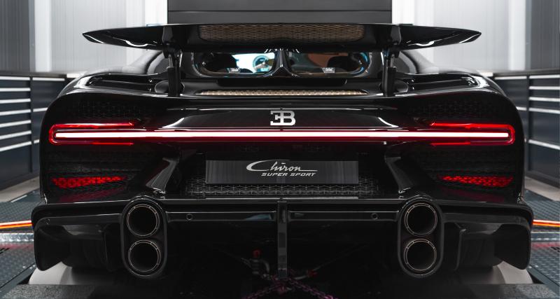 VIDEO - Dans les coulisses du banc d’essai utilisé pour tester les 440 km/h de la Bugatti Chiron Super Sport - La Bugatti Chiron Super Sport sur le banc d'essai
