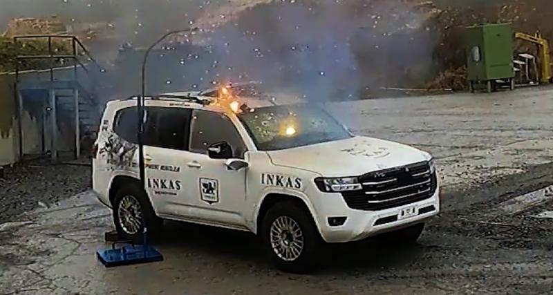 Ce Toyota Land Cruiser blindé résiste à la TNT, la preuve en vidéo !