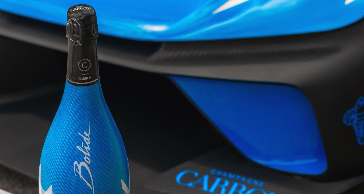 Bugatti crée une nouvelle bouteille de champagne en fibre de carbone inspirée par la Bolide, voici son prix