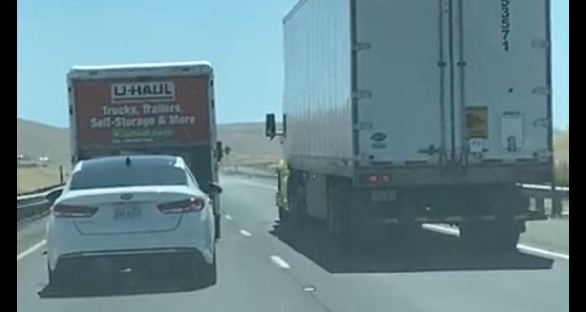 VIDEO - Ces deux camions bloquent la route sur près de 50 km, les automobilistes derrière enragent
