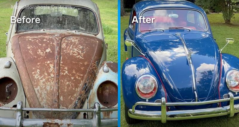  - VIDEO - Ils restaurent une Volkswagen Beetle, la légende reprend vie au terme d’un travail minutieux