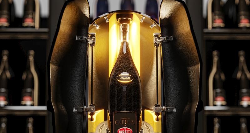 Bugatti lance une nouvelle bouteille de champagne, elle est stockée dans un coffret en forme de Chiron - Trois cuvées différentes à l’intérieur de la bouteille