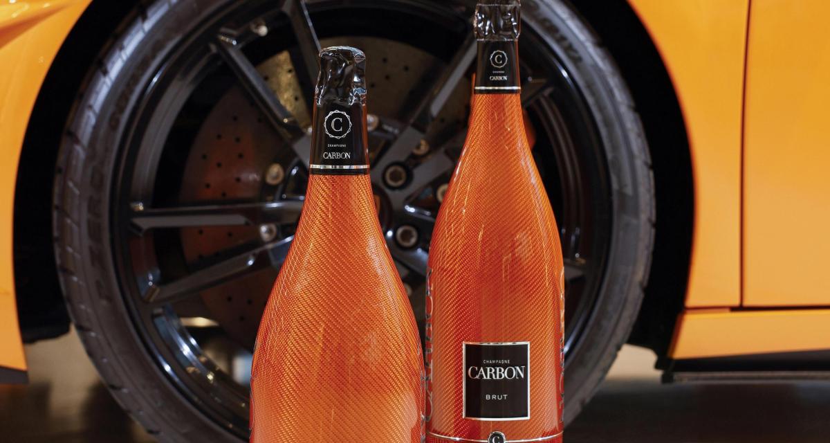 Lamborghini présente une bouteille de champagne à son effigie en partenariat avec Champagne Carbon