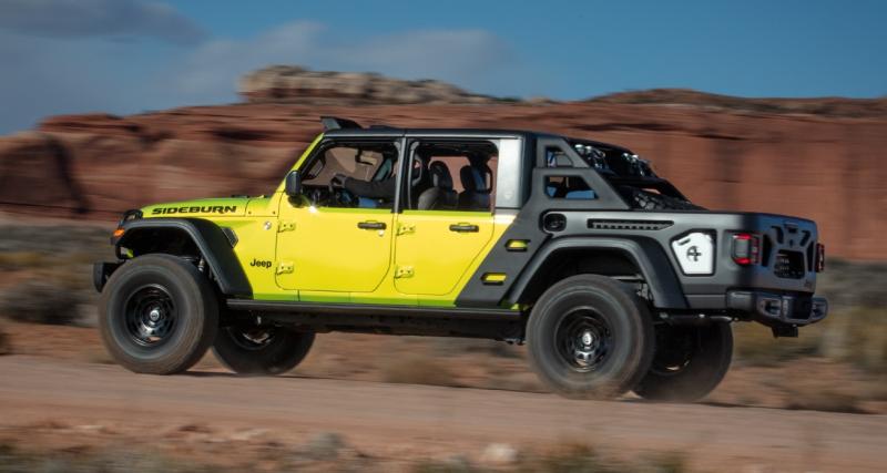 Jeep Gladiator Rubicon Sideburn Concept (2023) : le pick-up tout-terrain se montre dans le désert - Jeep Gladiator Rubicon Sideburn Concept (2023)