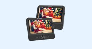 Les enfants vont être contents avec ce kit DVD double écran pour la voiture en promo