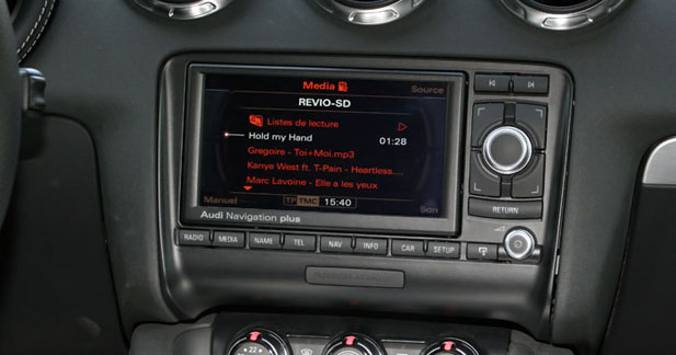 Caraudiovidéo : l'Audi TT RS Roadster à la loupe - Ecoute et utilisation : efficace, mais manque de prestations !