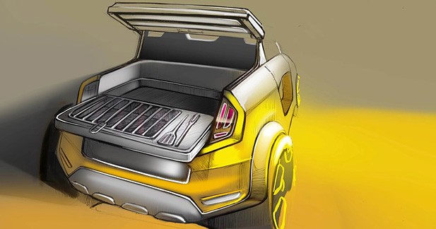 Renault Twing'hot : quand la Twingo se transforme en barbecue roulant - Un barbecue rétractable dans la benne !
