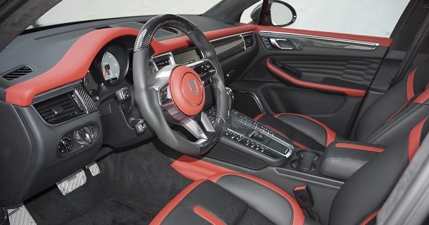 Porsche Macan par Mansory : petit mais puissant - Du rouge, du noir et de la fibre de carbone