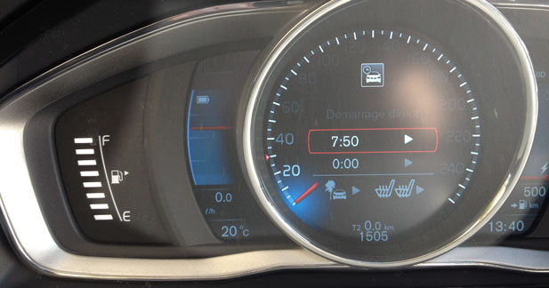 Essai Volvo V60 Plug in Hybrid : on en oublierait presque le diesel - Un chauffage programmable