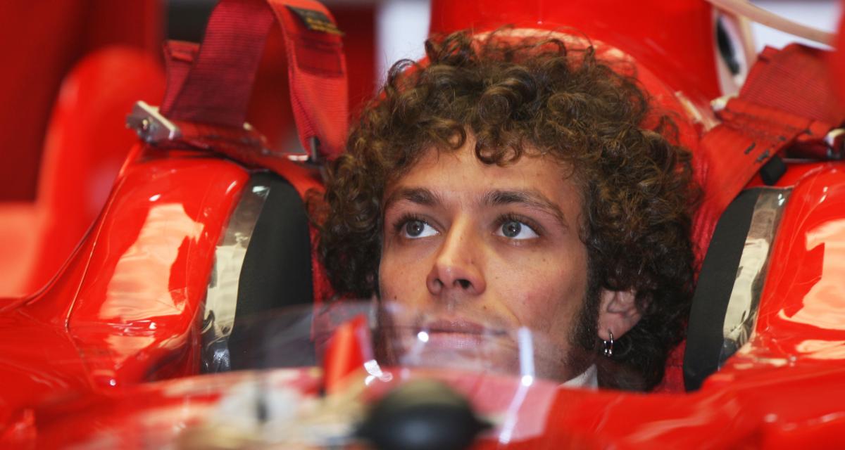 Valentino Rossi sur la Ferrari de Schumacher | 2004