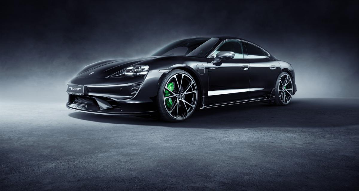 Porsche Taycan by Techart : tuning carboné pour la berline 100% électrique