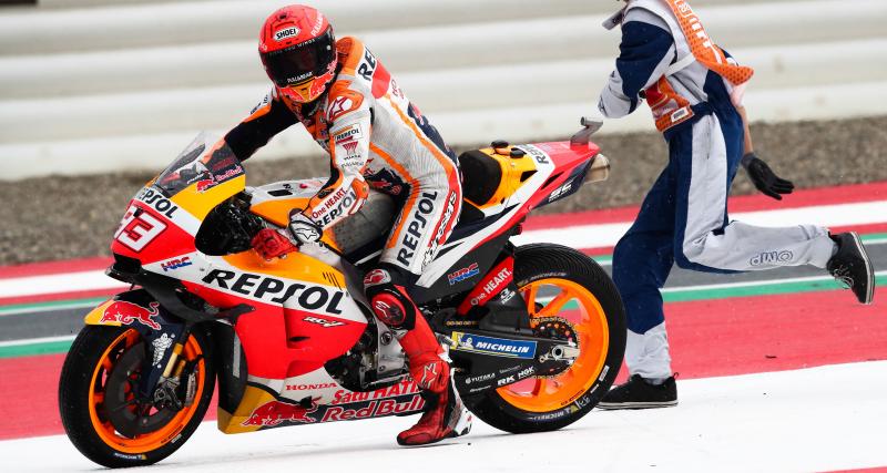  - Grand Prix d’Autriche de MotoGP : la chute de Marc Marquez lors de la course en vidéo