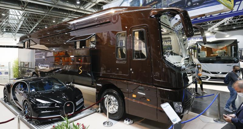 Ce camping-car Volkner accueille une Bugatti Chiron dans son garage : un package à plusieurs millions d’euros