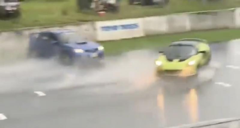  - VIDEO - Glissade artistique sur piste détrempée pour cette Lotus Elise et cette Subaru WRX