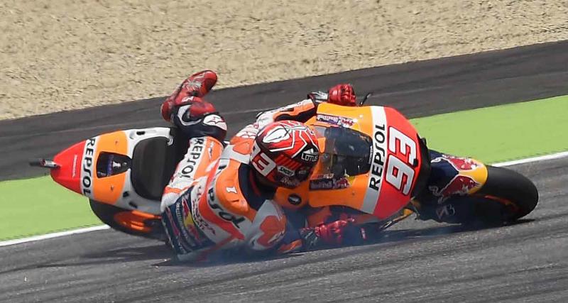  - MotoGP - La chute de Marc Marquez lors des EL3 du Grand Prix d’Aragon en vidéo