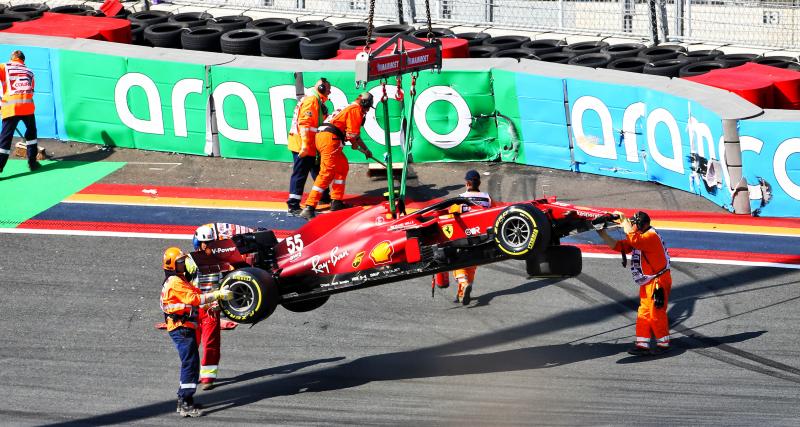 Scuderia Ferrari - Grand Prix d’Italie de F1 : l’accident de Carlos Sainz lors des essais libres 2 en vidéo