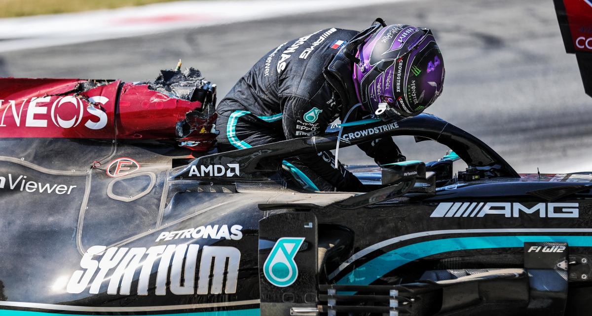 Sir Lewis Hamilton à bord de sa Mercedes lors du GP d'Italie 2021