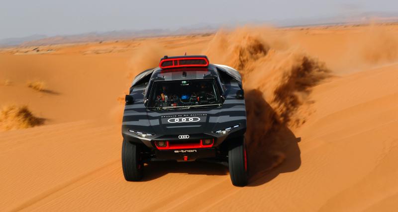 L’Audi RS Q e-tron peaufine ses réglages en vue du Dakar 2022