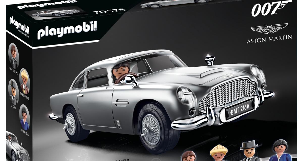 L’Aston Martin DB5 de James Bond débarque chez Playmobil, avec son siège éjectable