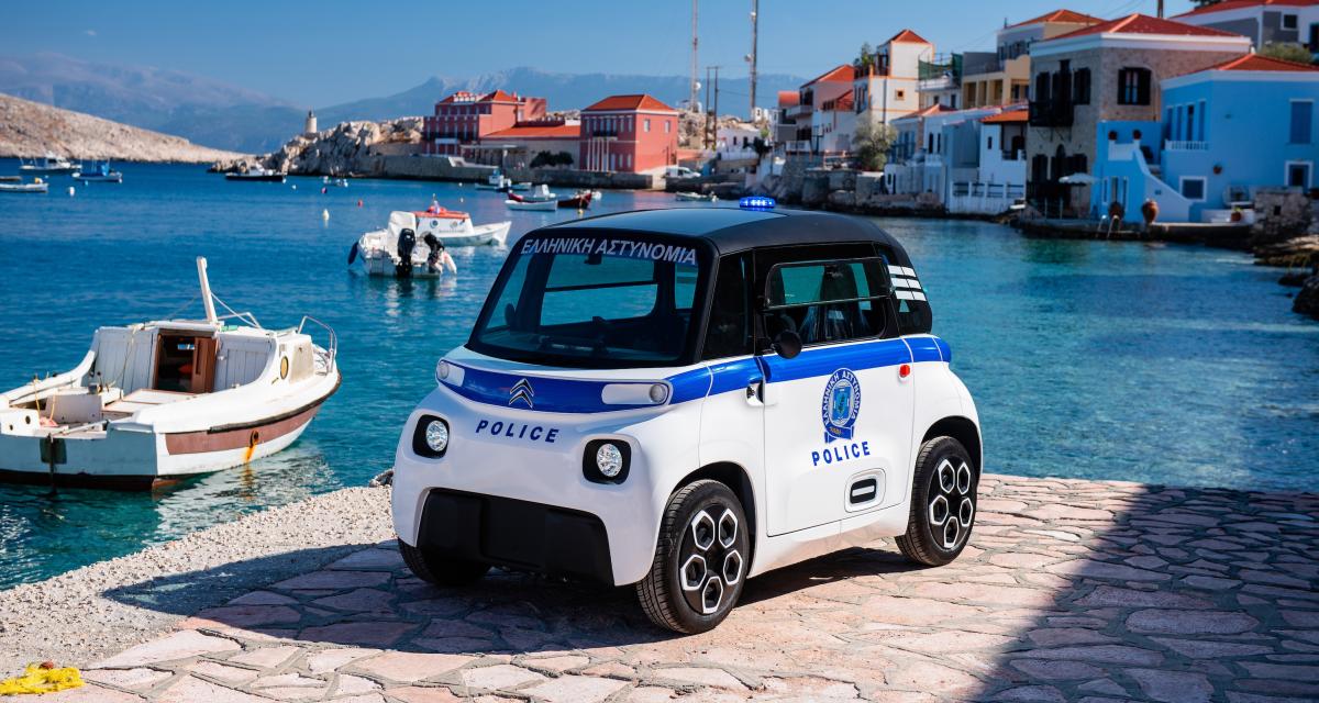 La Citroën Ami en mode police