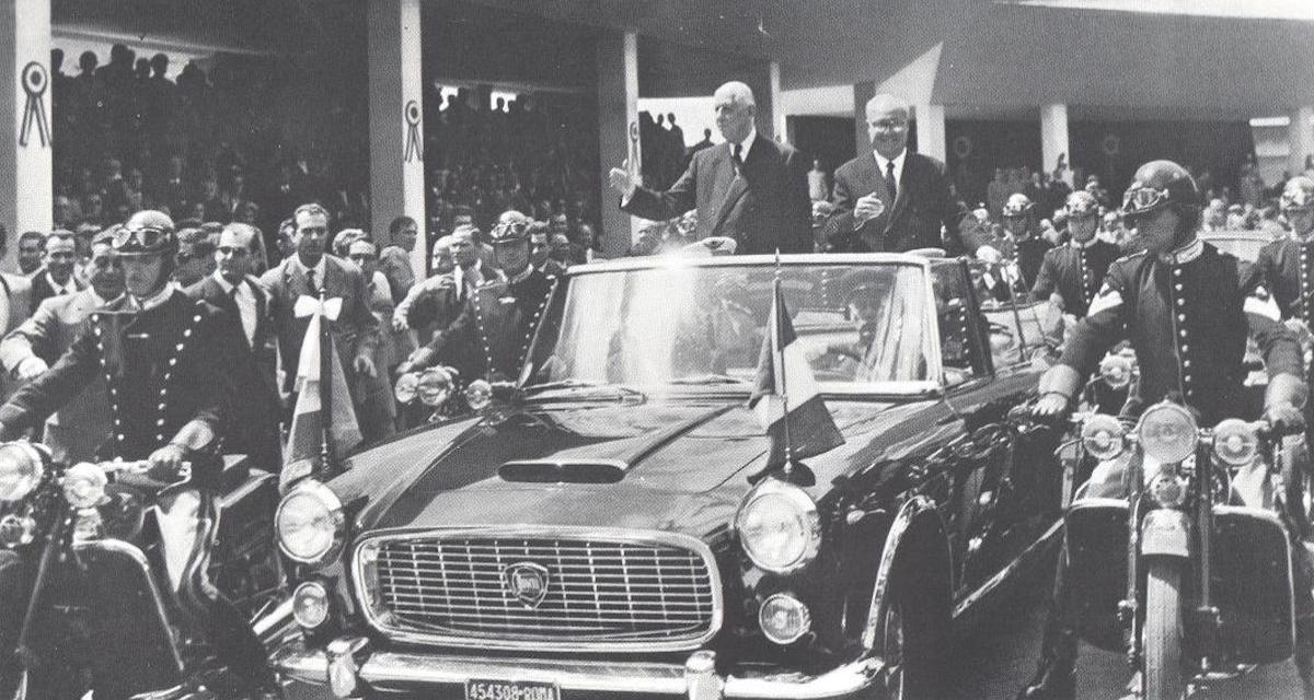 En 1961, Pininfarina signait une Lancia Flaminia spéciale pour le président Italien