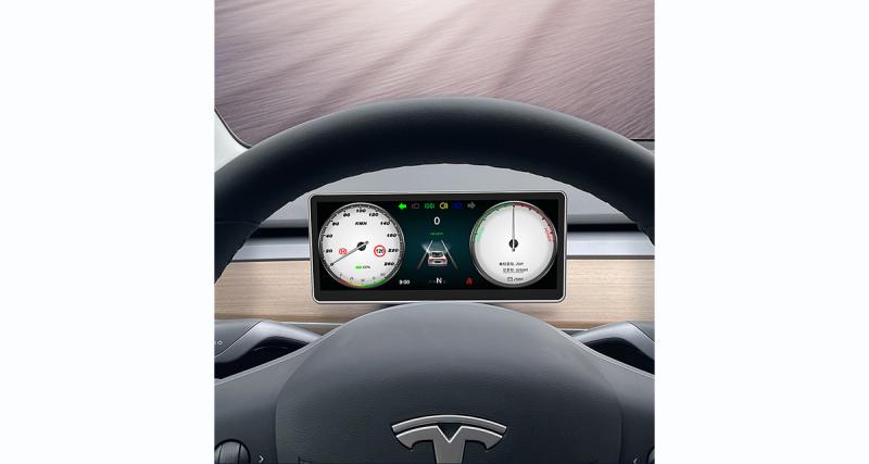  - Un bloc compteur CarPlay pour la Tesla Model 3 chez Dinpeihk