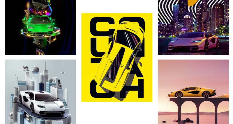  - 5 oeuvres numériques inédites à l'effigie de la nouvelle Lamborghini Countach