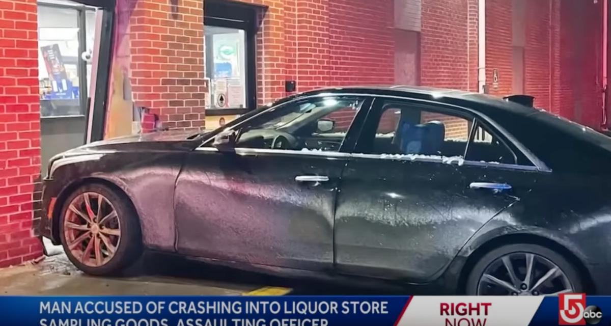 Il détruit une épicerie avec sa voiture et prend le temps de se servir un verre en attendant la police
