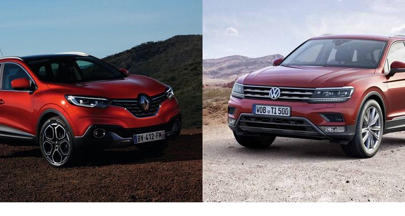  - Volkswagen Tiguan 2 vs Renault Kadjar : premier duel