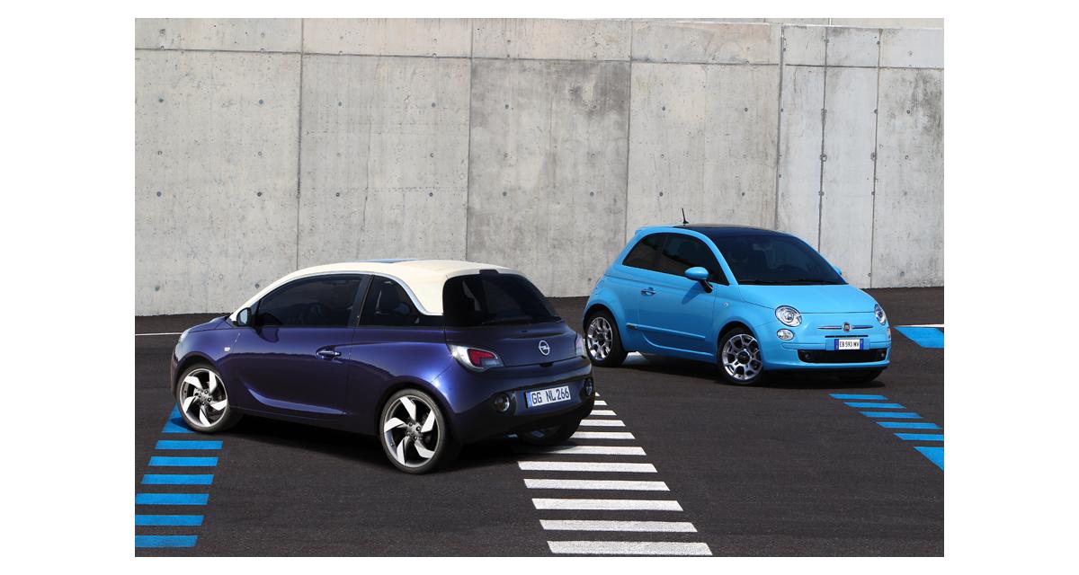 Opel Adam et Fiat 500 : tous les prix des deux citadines