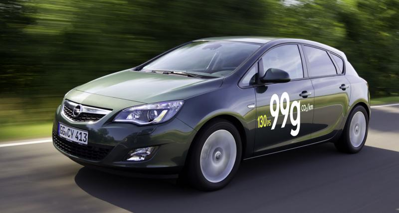  - Opel Astra ecoFLEX : 130 ch, 99 g/km