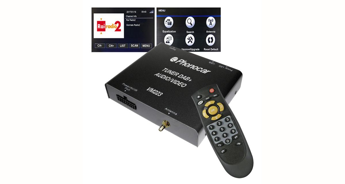 Un tuner DAB compatible avec les autoradios vidéo chez Phonocar