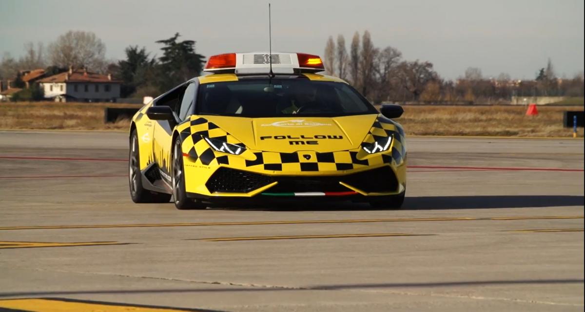 La Lamborghini Huracan vient en aide aux avions à Bologne
