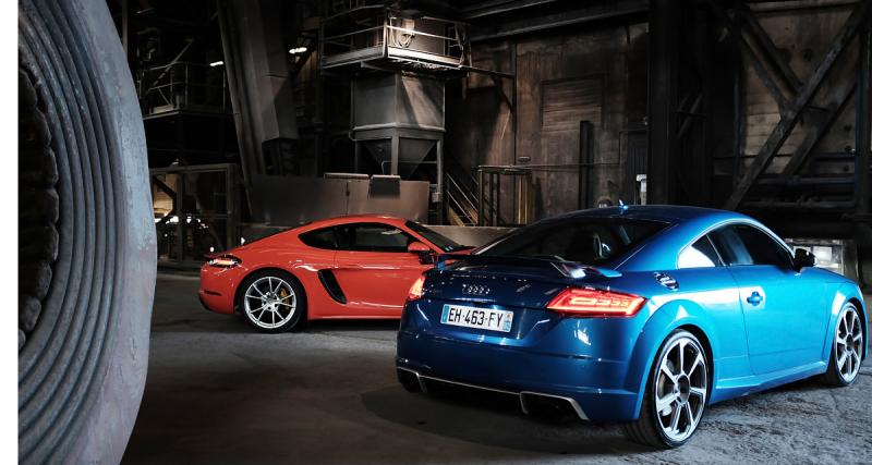 Comparatif Porsche 718 Cayman S vs Audi TT RS : l’élève défie le maître - La belle et la bête