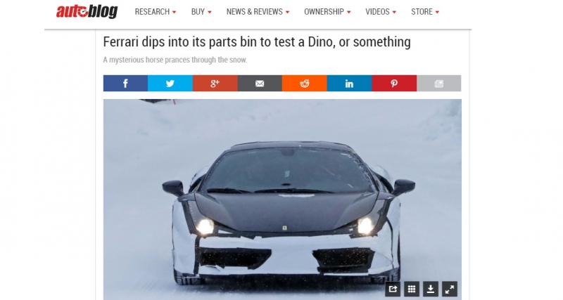  - Un mystérieux prototype Ferrari se balade en Suède
