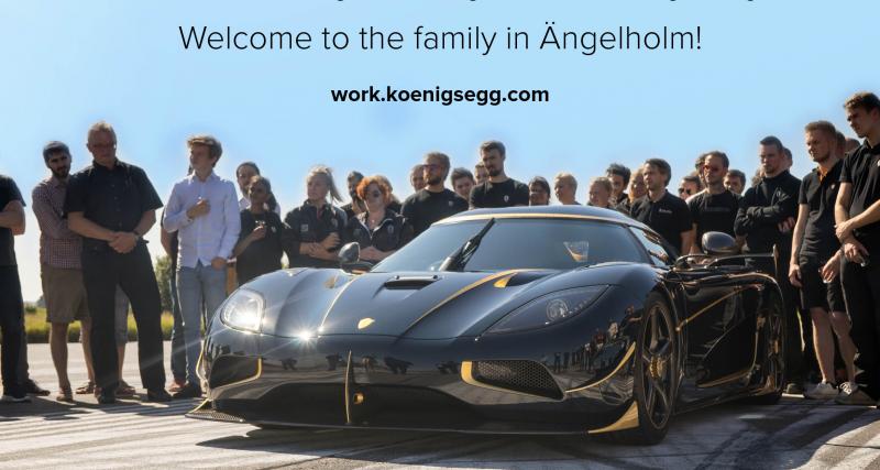  - Envie de travailler pour Koenigsegg ? 40 postes viennent de s'ouvrir chez le suédois