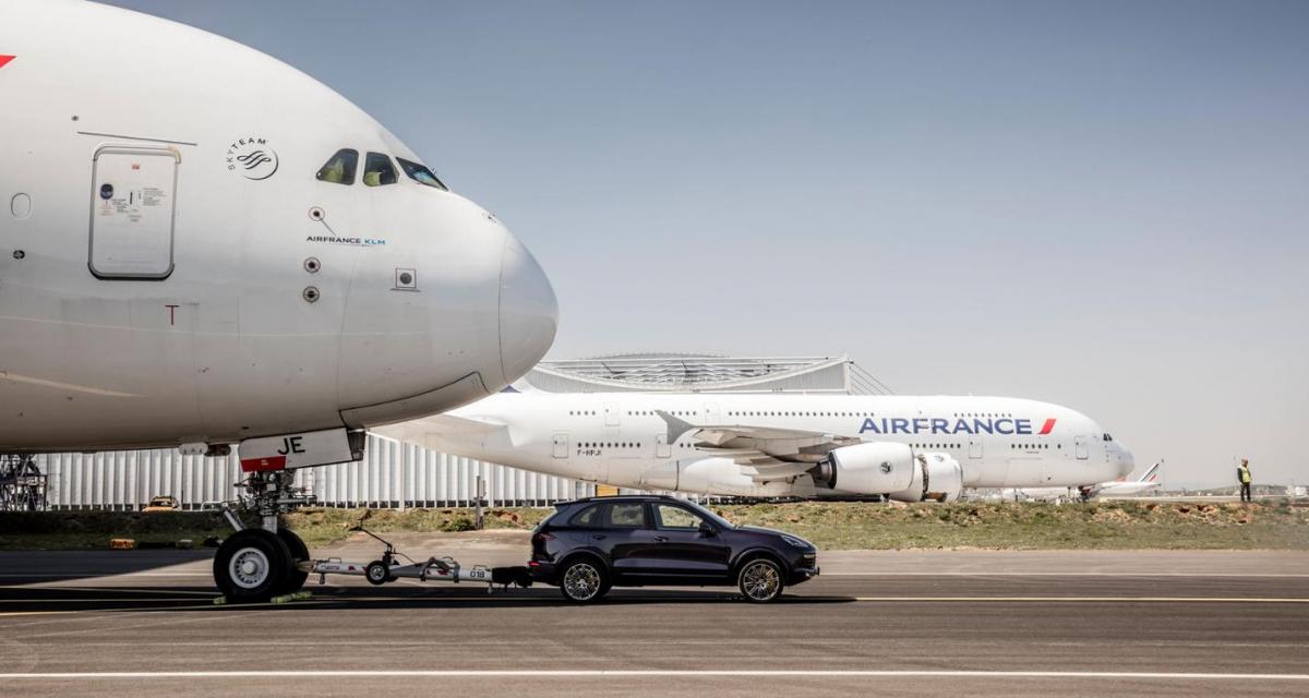 Le Porsche Cayenne peut tracter un Airbus A380