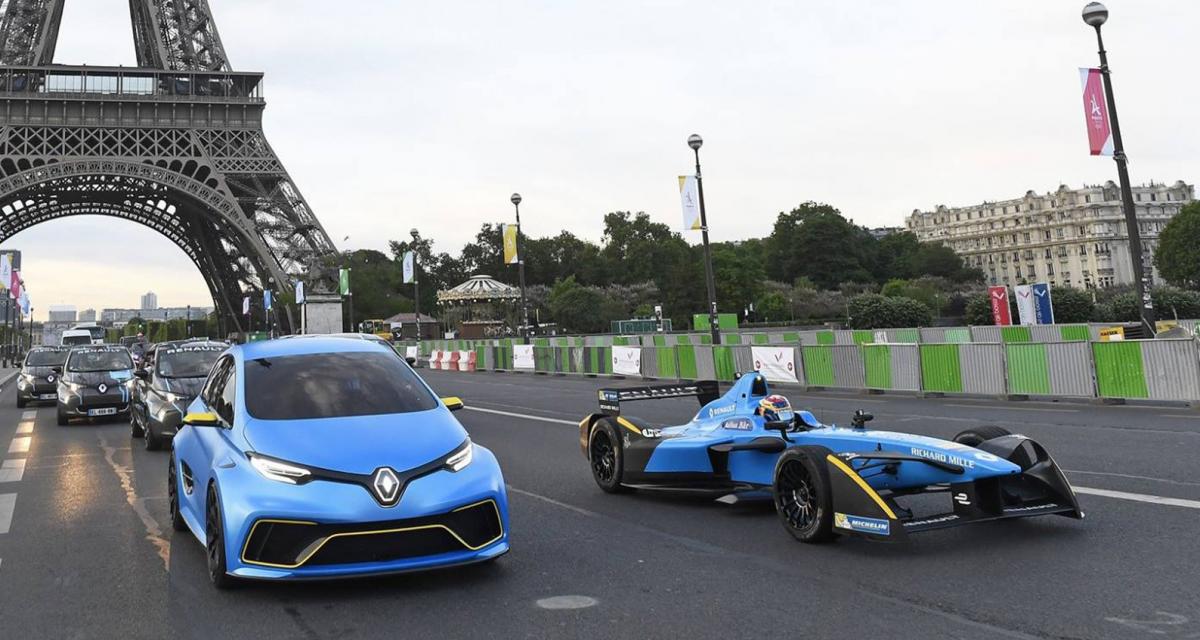 Renault Sport fait rouler sa Formule E et sa ZOE e-Sport dans les rues de Paris