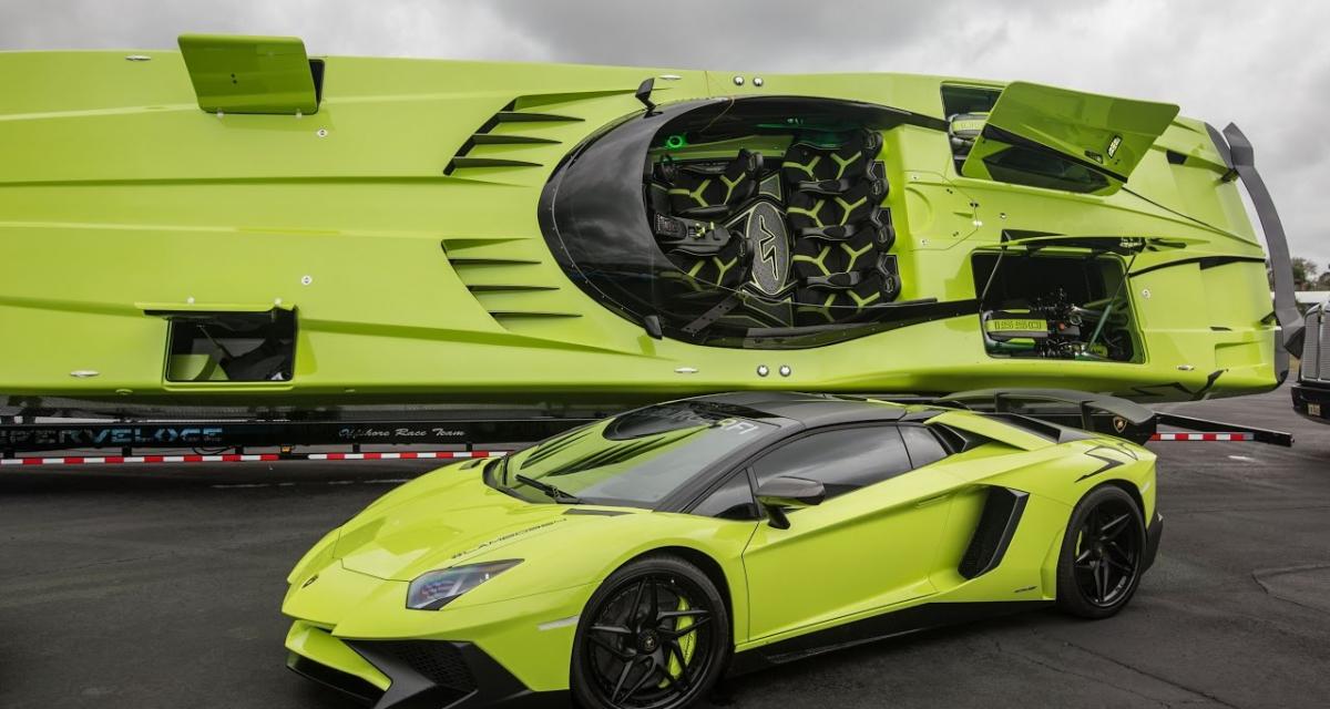 Achetez cette Lamborghini Aventador SV et obtenez un hors-bord assorti