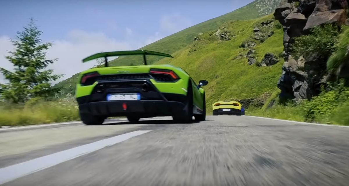 C'est l'histoire de six Lamborghini qui vont en vacances en Roumanie...