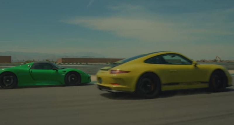  - Les Porsche 918 Spyder et 911 R s'affrontent sur circuit