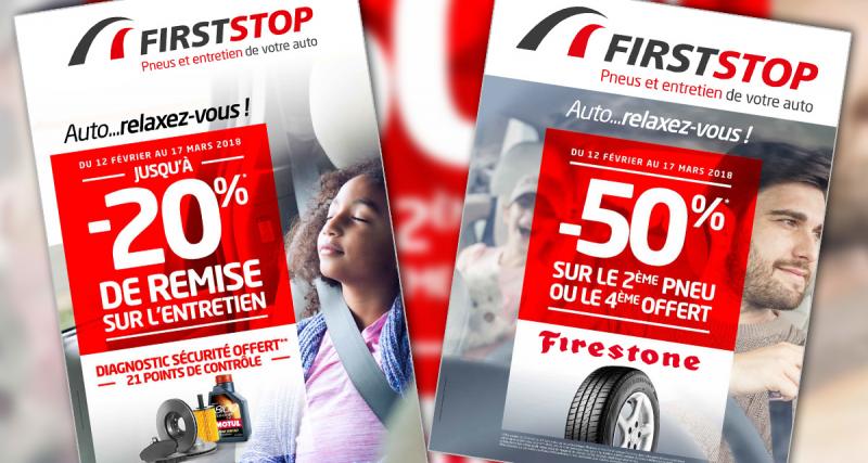  - First Stop : promos sur l'entretien général et les pneumatiques Firestone