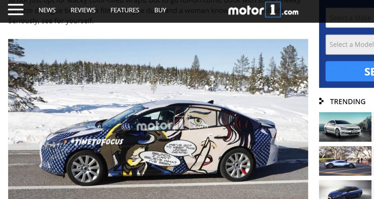 La future Ford Focus s'offre une BD en guise de camouflage