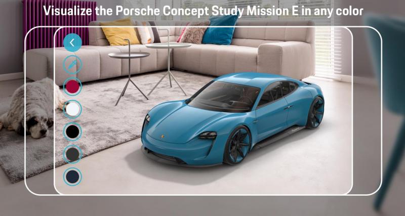  - La Porsche Mission E débarque dans votre garage grâce à la réalité augmentée