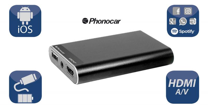  - Phonocar commercialise une interface Mirroring pour afficher son Smartphone sur l’écran de l’autoradio