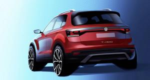 Volkswagen T-Cross : les motorisations officialisées - Volkswagen T-Cross : le mini-SUV vu de dos
