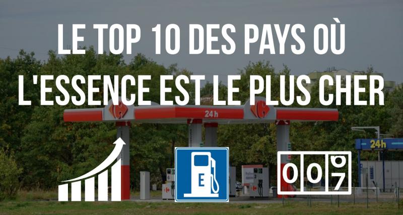  - Top 10 des pays où le litre d'essence est le plus cher